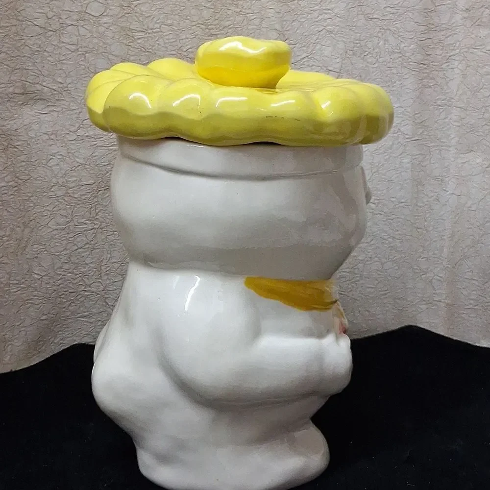 Vtg. Rare McCoy Winking Bobby Baker yellow hat cookie jar or Pillsbury dough boy